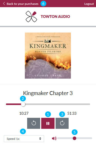 Using the Web Audio Player -  Audio book playback Image